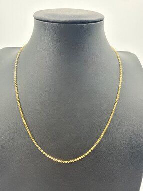 Gold Cable Link Chain Necklace Dainty Minimalist Layering Chain Everyday Essenti